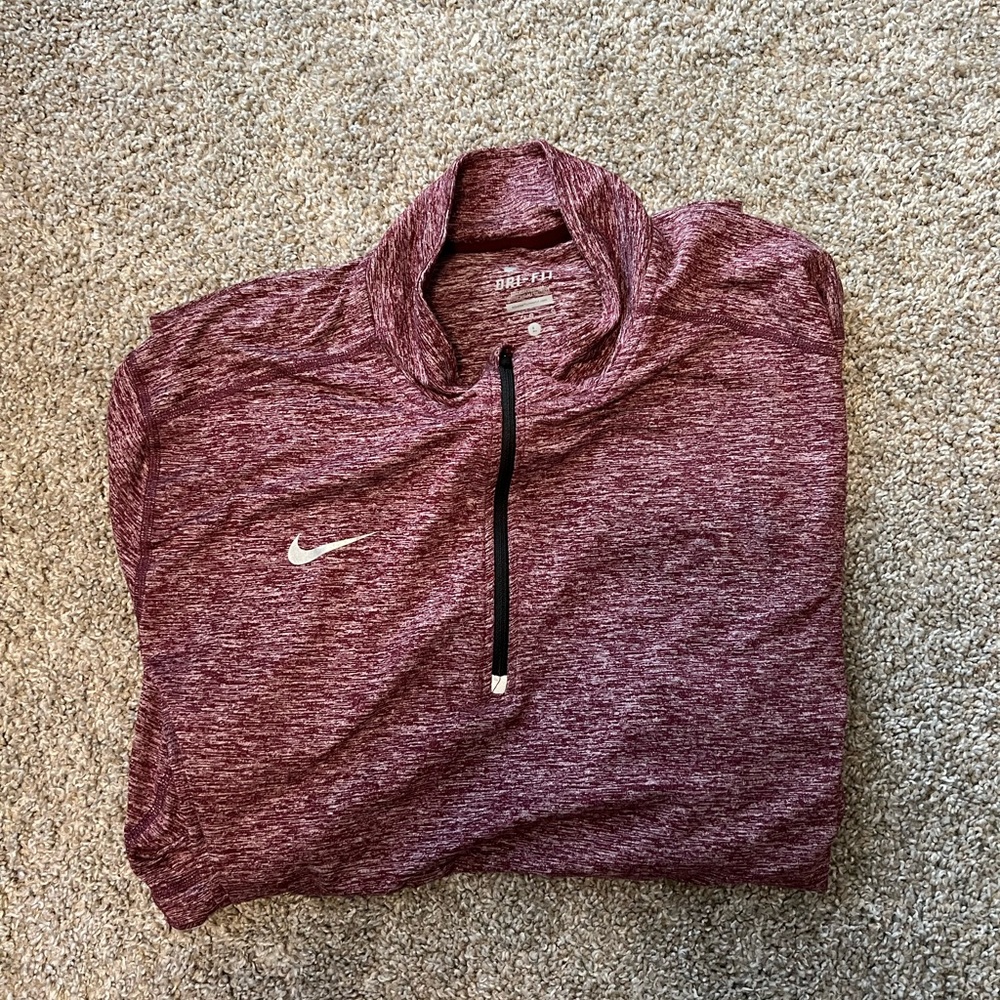 Nike Burgundy Dri-FIT Pullover
